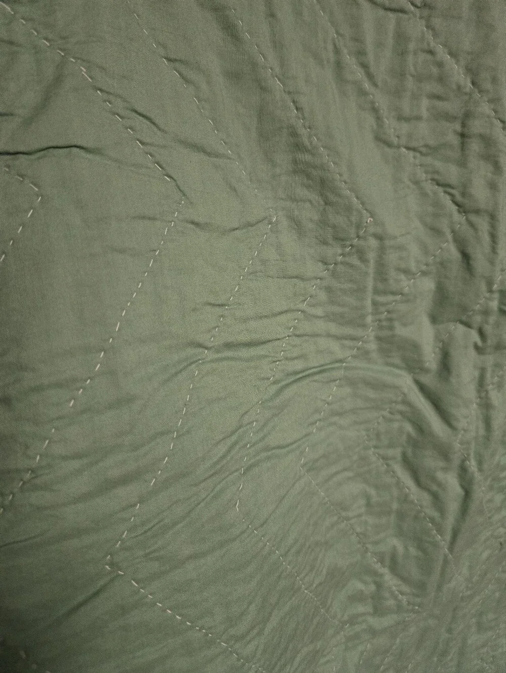 Green and White Modern Geometric Quilt Throw-FOOLS PUZZLE.